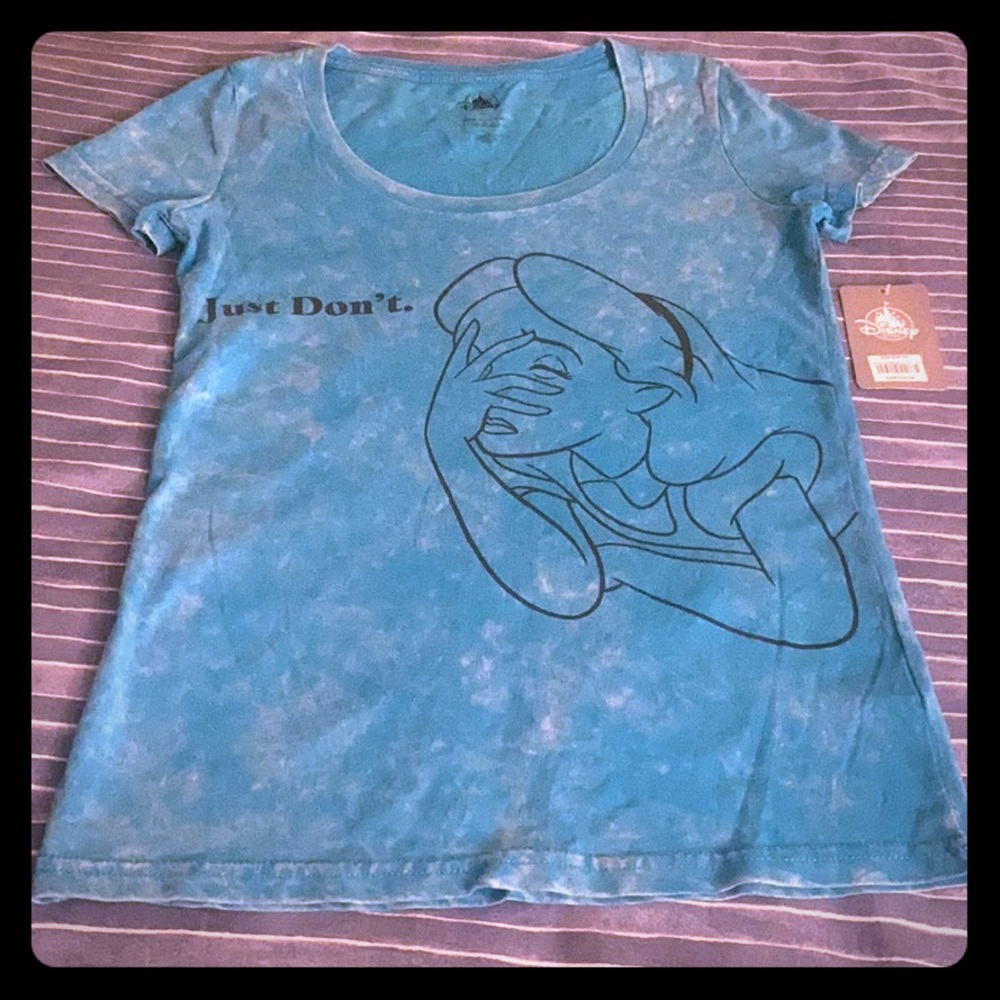 Disney Alice in Wonderland Blue Tye Dye XS Tee